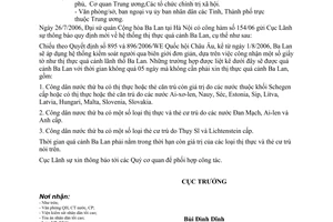 Công văn 1260/LS-XNC quy định mới Ba Lan về thị thực quá cảnh