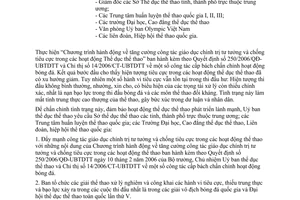 Công văn 1428/UBTDTT-PC công tác cấp bách chấn chỉnh hoạt động bóng đá