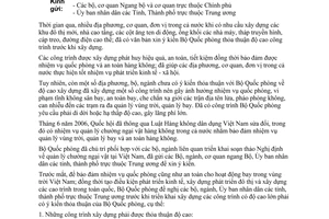 Công văn 3803/BQP Quản lý các công trình xây dựng đảm bảo tĩnh không cho hoạt động bay, quản lý - bảo vệ vùng trời