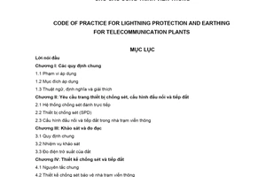 Tiêu chuẩn ngành TCN68-174:2006 về quy phạm chống sét và tiếp đất cho các công trình viễn thông do Bộ Bưu chính Viễn thông ban hành