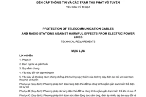Tiêu chuẩn ngành TCN 68-161:2006 về phòng chống ảnh hưởng của đường dây điện lực đến cáp thông tin và các trạm thu phát vô tuyến yêu cầu kỹ thuật do Bộ Bưu chính Viễn thông ban hành