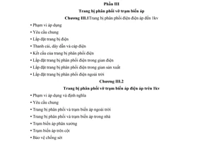 Tiêu chuẩn ngành 11TCN 20:2006 về Quy phạm trang bị điện - Phần III: Trang bị phân phối và Trạm biến áp