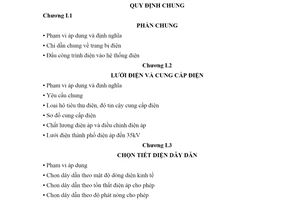 Tiêu chuẩn ngành 11TCN 18:2006 về Quy phạm trang bị điện - Phần I: Quy định chung