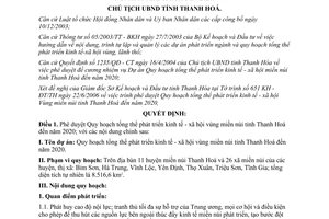 Quyết định 1832/QĐ-UBND 2006 phát triển kinh tế xã hội miền núi Thanh Hóa