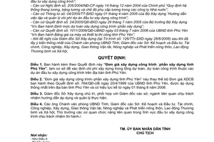 Quyết định 1012/2006/QĐ-UBND Đơn giá xây dựng công trình