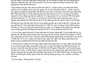 Chỉ thị 22/2006/CT-UBND đẩy mạnh công tác đào tạo nghề tỉnh Quảng Bình