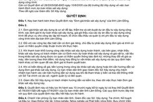 Quyết định 41/2006/QĐ-UBND  đơn giá khảo sát xây dựng