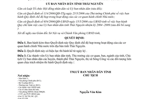 Quyết định 1394/2006/QĐ-UBND Chế độ họp trong cơ quan nhà nước tỉnh Thái Nguyên