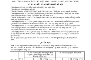 Quyết định 116/2006/QĐ-UBND điều chỉnh cục bộ quy hoạch tổng mặt bằng các ô đất xây dựng các công trình hạ tầng xã hội