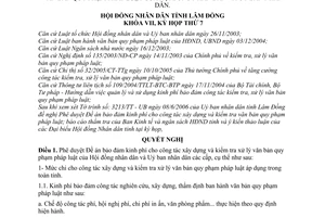 Nghị quyết 50/2006/NQ-HĐND bảo đảm kinh phí cho công tác xây dựng kiểm tra, xử lý văn bản quy phạm pháp luật