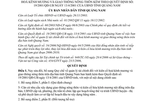 Quyết định 29/2006/QĐ-UBND kiên cố hoá kênh mương và giao thông nông thôn