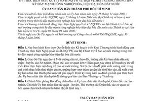 Quyết định 99/2006/QĐ-UBND Kế hoạch triển khai Chương trình hành động Thành ủy thực hiện Nghị quyết 41-NQ/TW