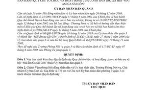 Quyết định 39/2006/QĐ-UBND quy chế tổ chức hoạt động Cơ sở bảo trợ xã hội “mái ấm ga sài gòn”