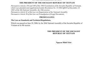 Order No. 10/2006/L-CTN of July 12, 2006 on the promulgation of Law