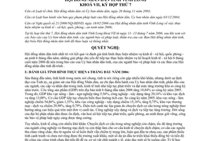 Nghị quyết 35/2006/NQ-HĐND tiếp tục thực hiện nhiệm vụ kinh tế xã hội quốc phòng