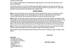 Nghị quyết 38/2006/NQ-HĐND khai thác quỹ đất xây dựng cơ sở hạ tầng Vĩnh Long