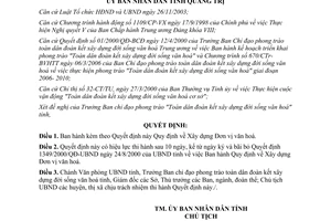 Quyết định 57/2006/QĐ-UBND xây dựng Đơn vị văn hoá tỉnh Quảng Trị