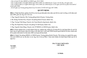 Quyết định 375/QĐ-UBND  thành lập Đoàn nghiệm thu Bò lai sind và cỏ trồng