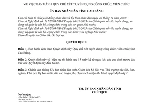 Quyết định 1295/2006/QĐ-UBND Quy chế xét tuyển dụng công chức, viên chức