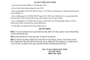 Quyết định 49/2006/QĐ-UBND tổ chức quản lý vận tải bằng xe buýt Gia Lai