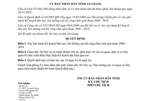 Quyết định 1356/QĐ-UBND năm 2006 kế hoạch Đào tạo bồi dưỡng cán bộ công chức An Giang