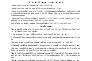 Quyết định 31/2006/QĐ-UBND bãi bỏ bổ sung Quyết định 108/2003/QĐ-UB Quảng Nam