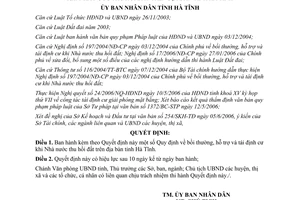 Quyết định 33/2006/QĐ-UBND Quy định bồi thường hỗ trợ tái định cư