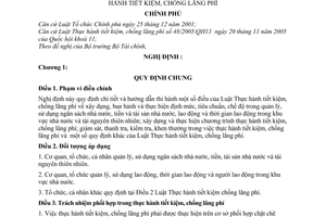 Nghị định 68/2006/NĐ-CP hướng dẫn Luật Thực hành tiết kiệm, chống lãng phí