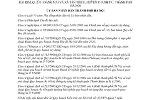 Quyết định 119/2006/QĐ-UBND quy hoạch chi tiết Khu Đô thị mới Tây Nam Kim Giang