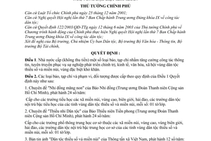 Quyết định 975/QĐ-TTg  cấp báo, tạp chí cho vùng dân tộc thiểu số,miền núi, vùng đặc biệt khó khăn