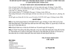 Quyết định 112/2006/QĐ-UBND chức năng, nhiệm vụ, quyền hạn, tổ chức bộ máy Ủy ban nhân dân xã  bãi bỏ 1852/QĐ-UB-NC