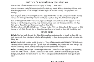 Quyết định 7423/QĐ-UBND đơn giá lập, điều chỉnh quy hoạch sử dụng đất