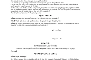 Quyết định 06/2006/QĐ-BTP  Quy chế thẩm định điều ước quốc tế