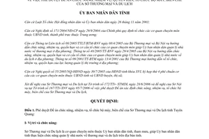 Quyết định 35/2006/QĐ-UBND Đề án chức năng quyền hạn tổ chức biên chế Sở Thương mại Tuyên Quang