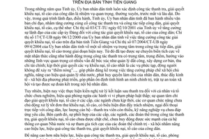 Chỉ thị 17/2006/CT-UBND tăng cường công tác thanh tra giải quyết khiếu nại, tố cáo địa bàn Tiền Giang