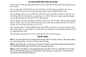 Quyết định 33/2006/QĐ-UBND chức năng nhiệm vụ đơn vị Y tế cơ sở An Giang