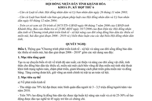 Nghị quyết 23/2006/NQ-HĐND về Chương trình phát triển kinh tế xã hội miền núi
