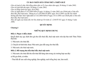 Quyết định 1778/2006/QĐ-UBND  đơn giá thu tiền thuê đất, mặt nước