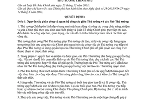 Quyết định 1009/QĐ-TTg  phân công công việc Thủ tướng, Phó Thủ tướng