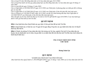 Quyết định 280/2006/QĐ-UBND đơn giá thuê đất