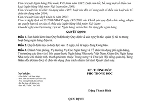Quyết định 35/2006/QĐ-NHNN  nguyên tắc quản lý rủi ro hoạt động ngân hàng điện tử