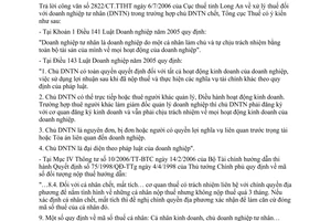 Công văn 3006/TCT-PCCS xử lý thuế doanh nghiệp tư nhân trong trường hợp chủ doanh nghiệp tư nhân chết