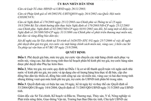 Quyết định 90/2006/QĐ-UBND mức trợ giá trợ cước vận chuyển các mặt hàng chính sách Bình Định