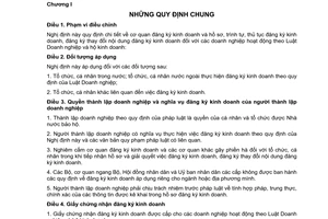 Nghị định 88/2006/NĐ-CP đăng ký kinh doanh cơ quan