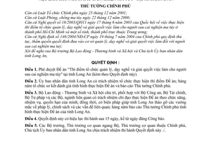 Quyết định 200/2006/QĐ-TTg  Đề án tổ chức quản lý, dạy nghề  giải quyết việc làmngười sau cai nghiện ma túy tỉnh Long An