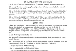Quyết định 29/2006/QĐ-UBND điều chỉnh mức thu học phí cơ sở giáo dục công lập Kiên Giang