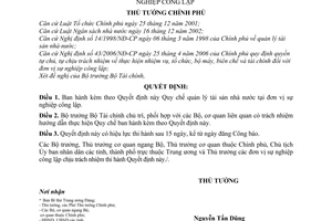 Quyết định 202/2006/QĐ-TTg Quy chế quản lý tài sản nhà nước đơn vị sự nghiệp công lập