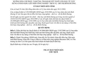 Quyết định 184/2006/QĐ-UBND thanh quyết toán vốn đầu tư xây dựng khu liên hợp Bình Dương