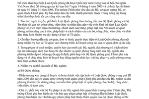 Chỉ thị 24/2006/CT-TTg tổ chức triển khai thi hành Luật Quốc phòng