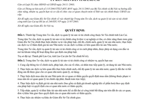 Quyết định 71/2006/QĐ-UBND Trung tâm Tư vấn dịch vụ quản lý tài sản tài chính công Lào Cai